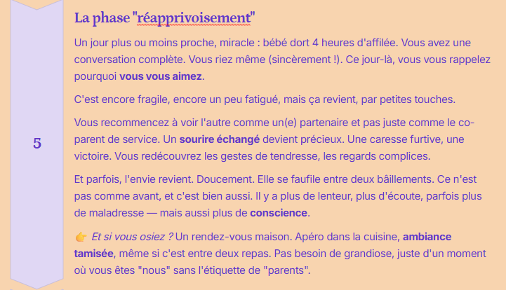 phases du couple après l'arrivée d'un enfant