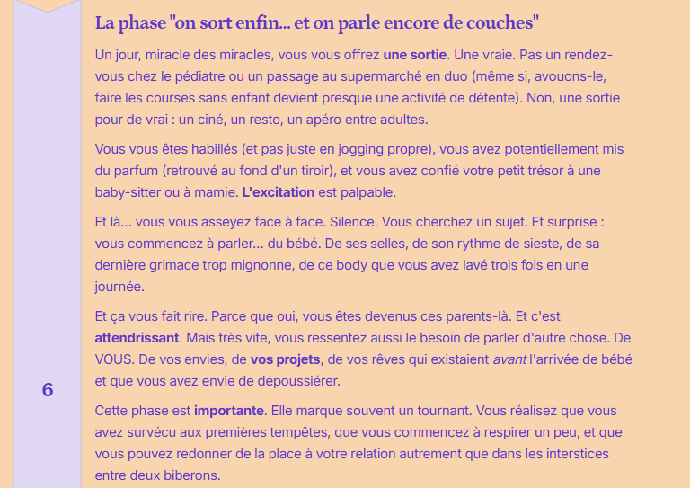 phases du couple après l'arrivée d'un enfant