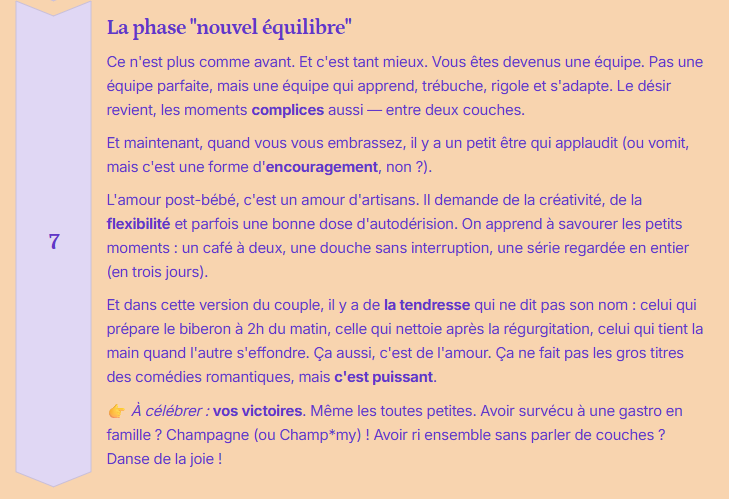phases du couple après l'arrivée d'un enfant