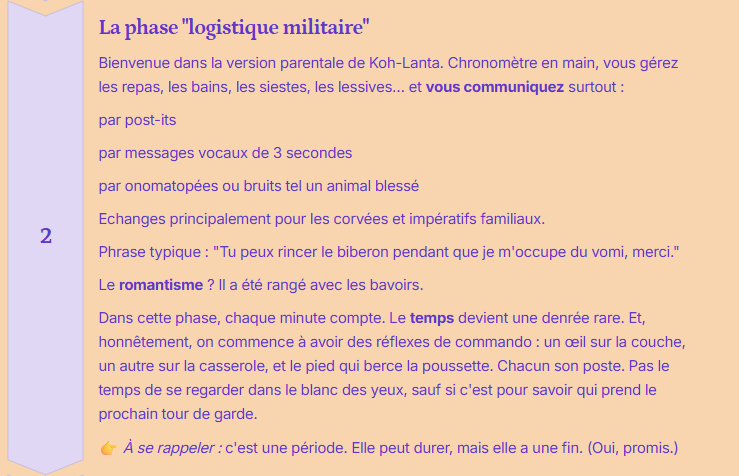 phases du couple après l'arrivée d'un enfant
