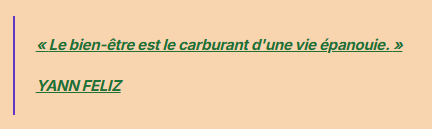 Le bien-être est le carburant d'une vie épanouie