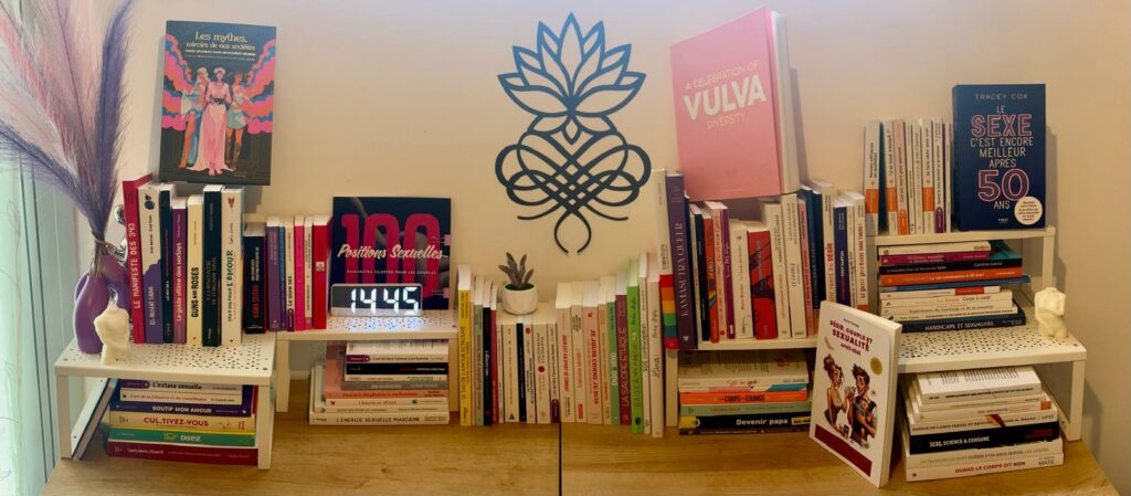 Bibliothèque sexo Elodie OLLIVON Sexothérapeute thérapie de couple Essonne